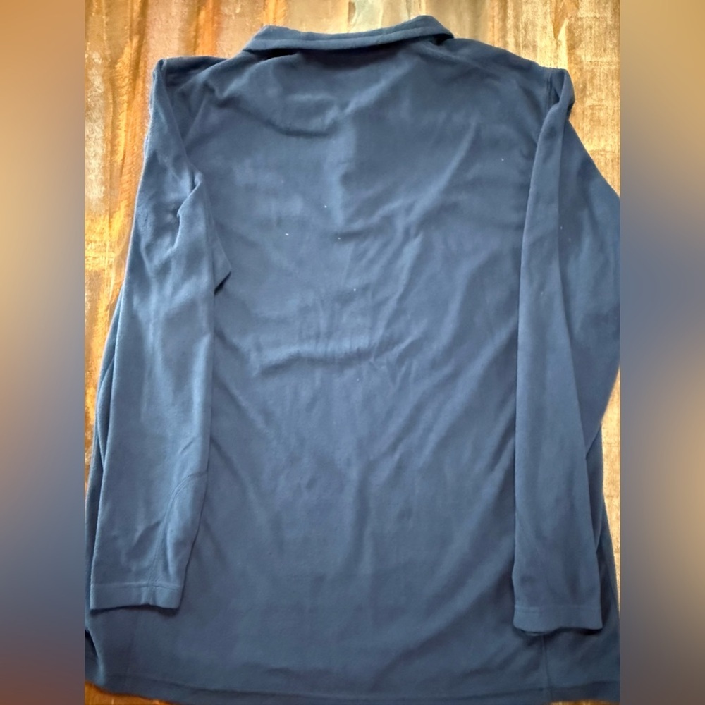 Columbia Men’s XL Navy Blue 1/4 Zip Fleece Pullover Jacket Embroidered Logo EUC - Picture 4 of 4